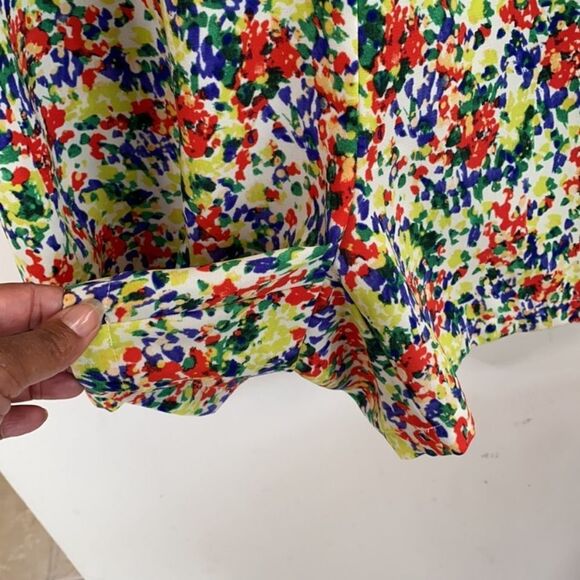 Cabi Fiesta Strappy Floral Romper Coverall Shorts Multi Color Medium - Picture 4 of 12